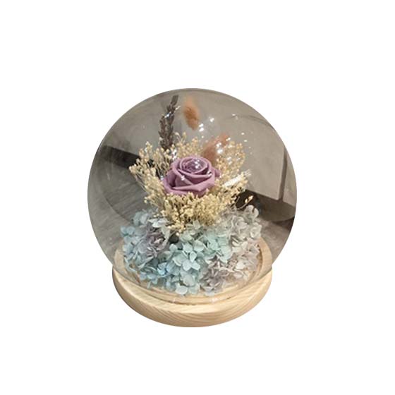 Preserved Flower Dome (Purple rose)